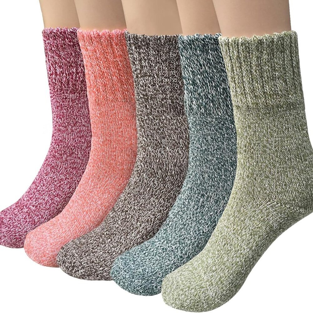 Wool Socks for Women, Winter Boot Socks Stocking Stuffers Gifts for Women Warm C